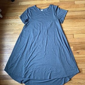 Lula Roe Carly dress gray stretchy